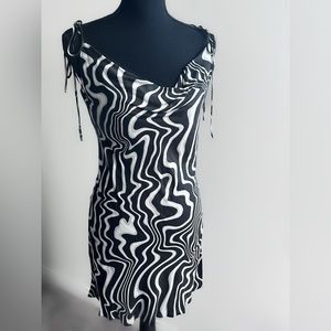 ZARA black and white mini Dress NWT
"Safia" cowl neck Mini Slip Dress size M